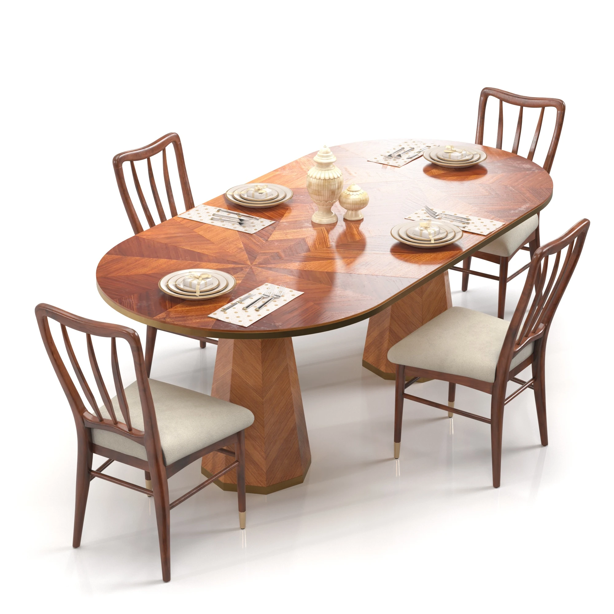 Dining Set 01 3D Model_04